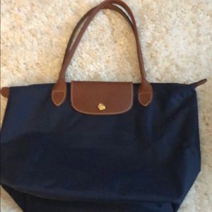 Long champ bag blue